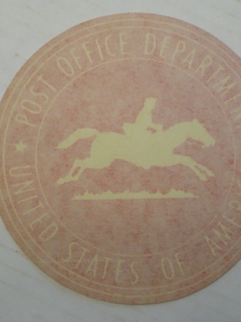 Post Office Department - United States of America - Vintage Decal with cover